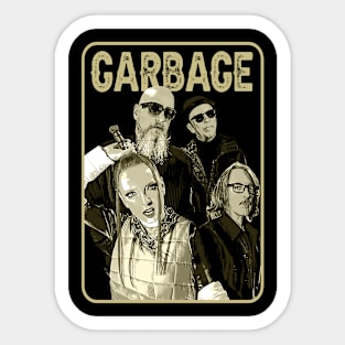 Bleed Like Me Ensemble Garbages Band Tees, Bleed Style in the Dark Glamour of Alternative Sticker